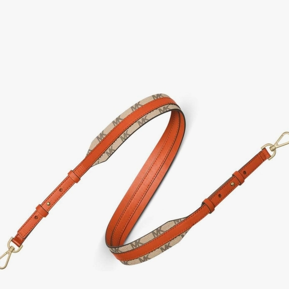 Michael Kors Heritage Handbag Guitar Strap - Orange - Picture 1 of 5